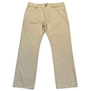 J.Crew Vintage Slim Straight Cream White 100% Cotton Denim Jeans Size 36 x 30